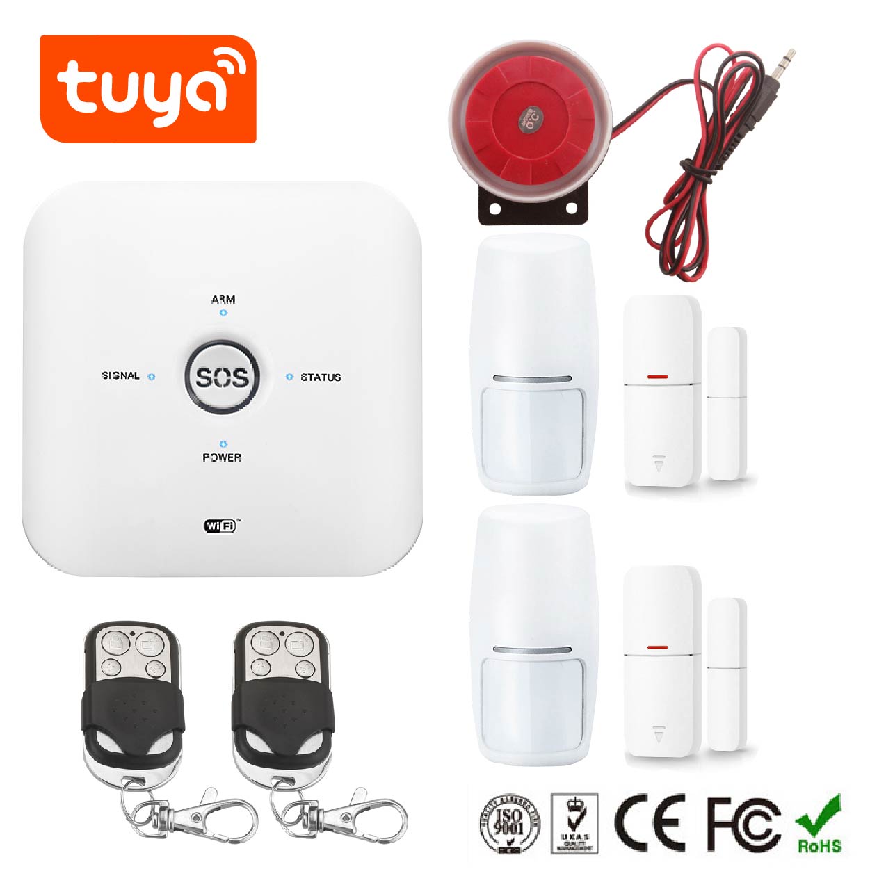 Kit de Alarma Wifi Smart Tuya para controlar desde el Celular